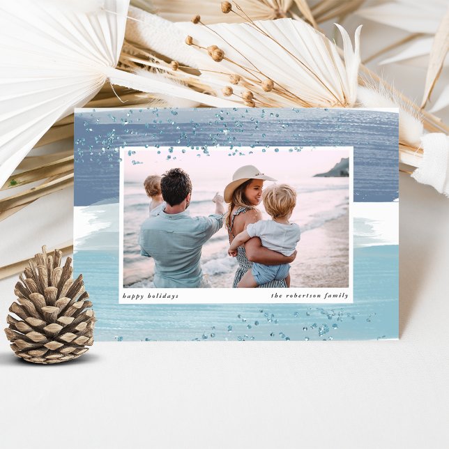Carte photo de vacances en grève côtière (Créateur téléchargé)