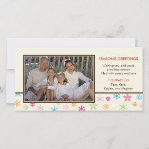 Carte photo de vacances Flammes de neige gaies