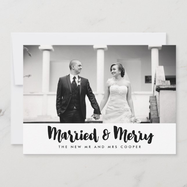 Carte photo de vacances Marié et Joyeux Noël (Devant)