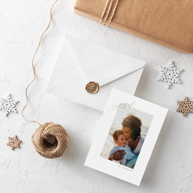 Carte photo de vacances minimaliste joyeux (Créateur téléchargé)