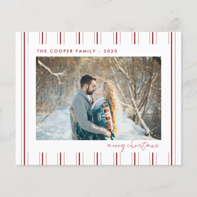Carte photo de vacances | Noël moderne (Devant)