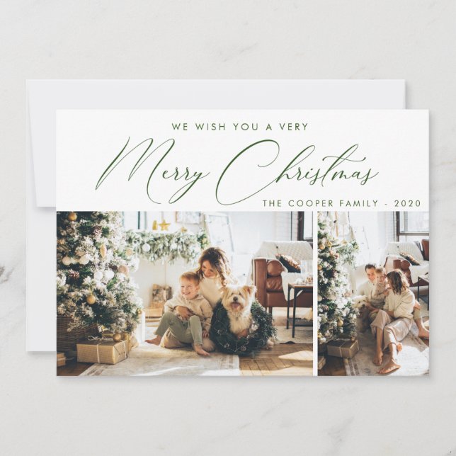 Carte photo de vacances | Noël moderne (Devant)