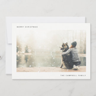 CARTE PHOTO de vacances | Noël numérique minimalis