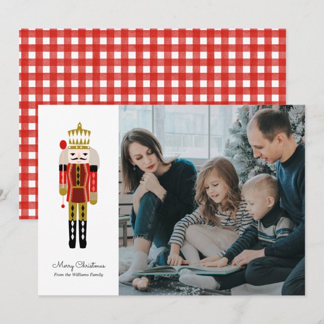 Carte photo de vacances Nutcracker (Devant / Derrière)