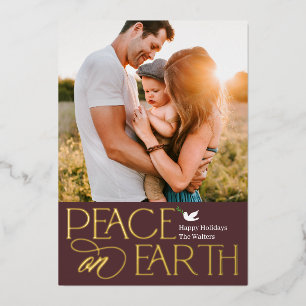 Carte photo de vacances paisible Wish Foil