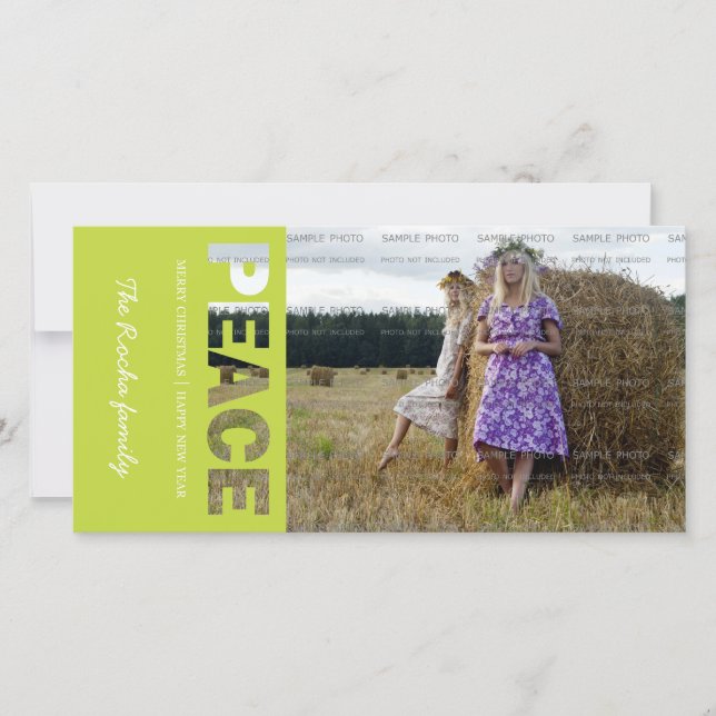 Carte photo de vacances pour la paix (Devant)