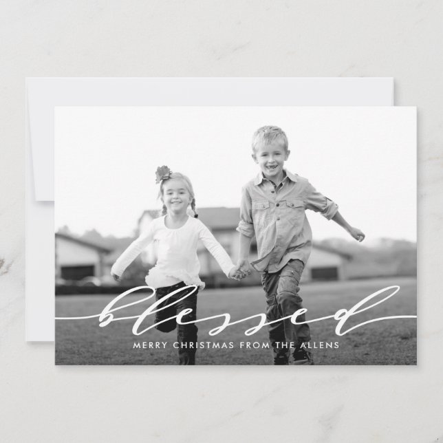 Carte photo de vacances Word simple BLESSEE (Devant)