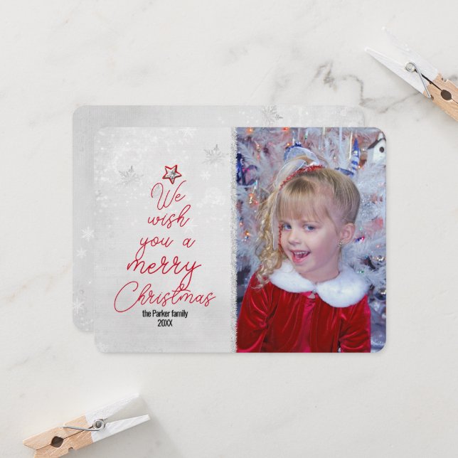 Carte photo de voeux de Noël (Devant/Arrière en situation)