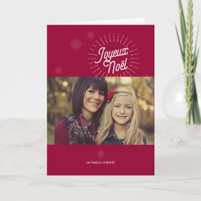 Carte Photo de voeux de Noël (Devant)