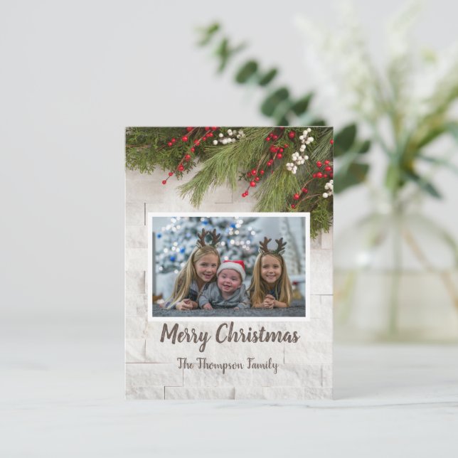 Carte photo de voeux de Noël (Debout devant)
