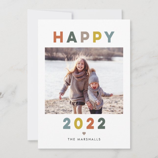 Carte photo de vœux pour la nouvelle année 2022 Le (Devant)