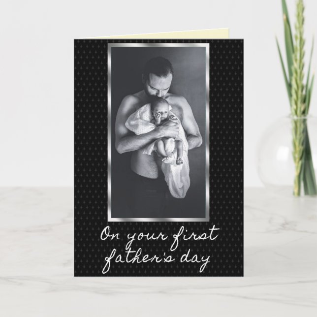 Carte Photo de votre premier anniversaire de père (Devant)