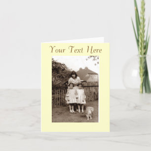 Carte Photo des années 1960 d'un chat mignon avec des ju