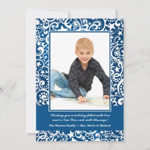 Carte photo des étoiles et des tourbillons d'hiver