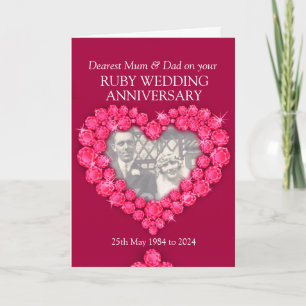 Carte photo des parents de l'anniversaire du maria