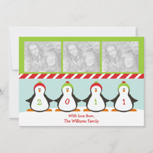 Carte photo des pingouins de vacances