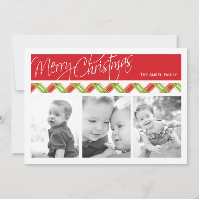 Carte photo des vacances 3 du plaid | de Noël (Devant)