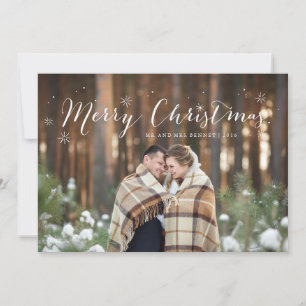 Carte photo d'étincelle de Noël