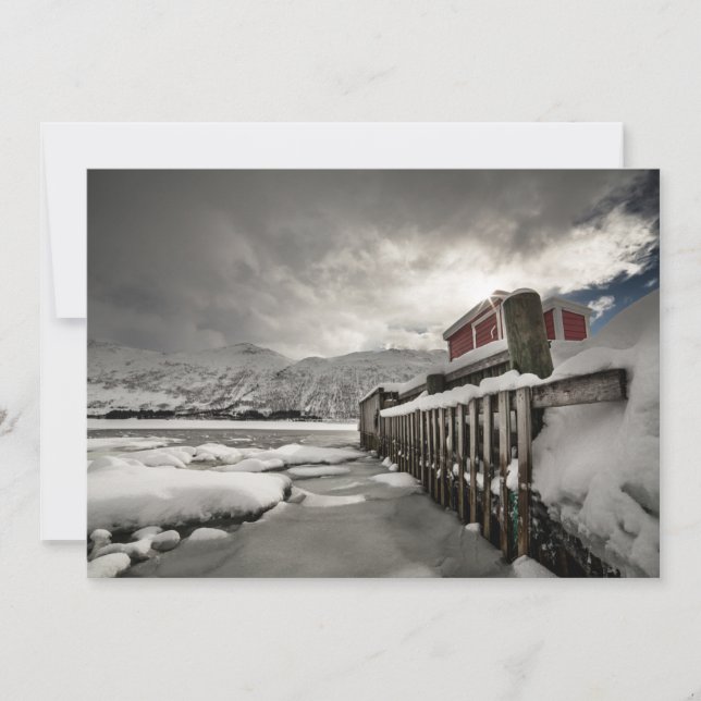 Carte photo d'hiver norvégien (Devant)