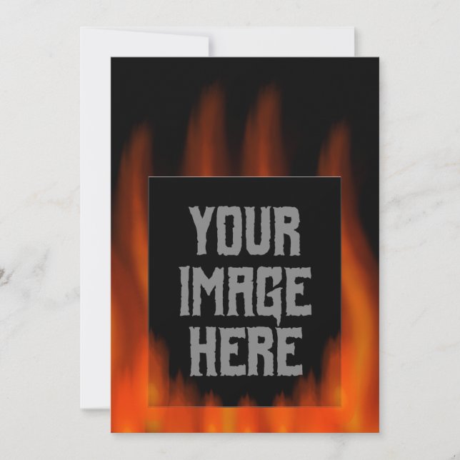 Carte Photo d'incendie épique personnalisée (Devant)