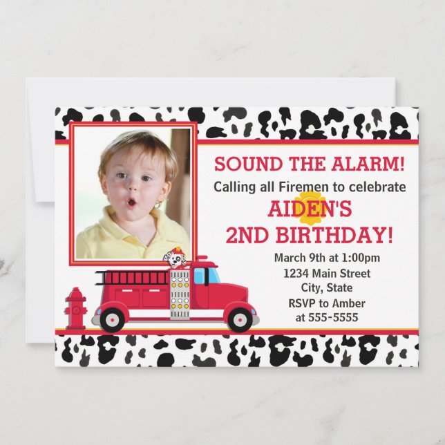 Carte photo d'invitation de fête d'anniversaire de (Devant)