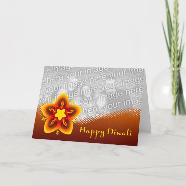 carte photo diwali heureux (Devant)