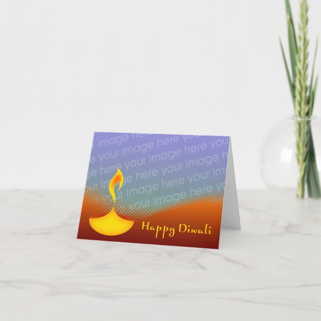 carte photo diwali heureux (Devant)