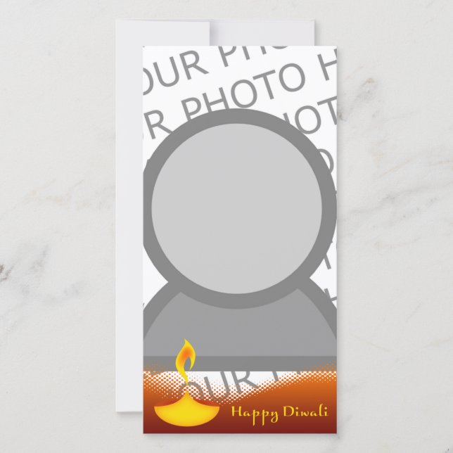 carte photo diwali heureux (Devant)