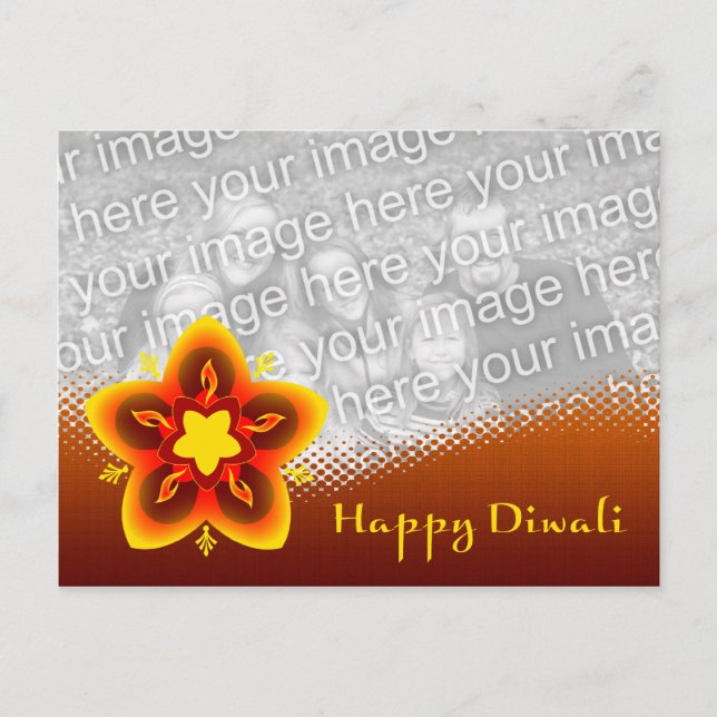 carte photo diwali heureux (Devant)