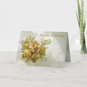 Carte photo d'or de Joyeuses Fêtes de Janz
