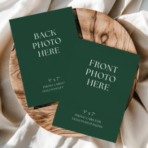 Carte photo double face pour invitation de mariage