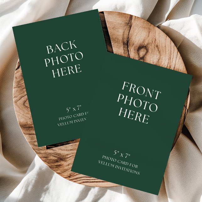 Carte photo double face pour invitation de mariage (Créateur téléchargé)