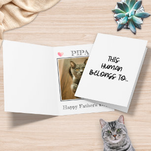 Carte Photo Drôle Du Chat Cet Homme Appartient À
