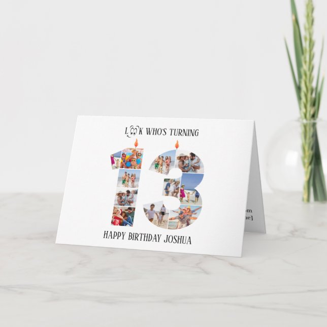 carte photo du 13e anniversaire (Devant)
