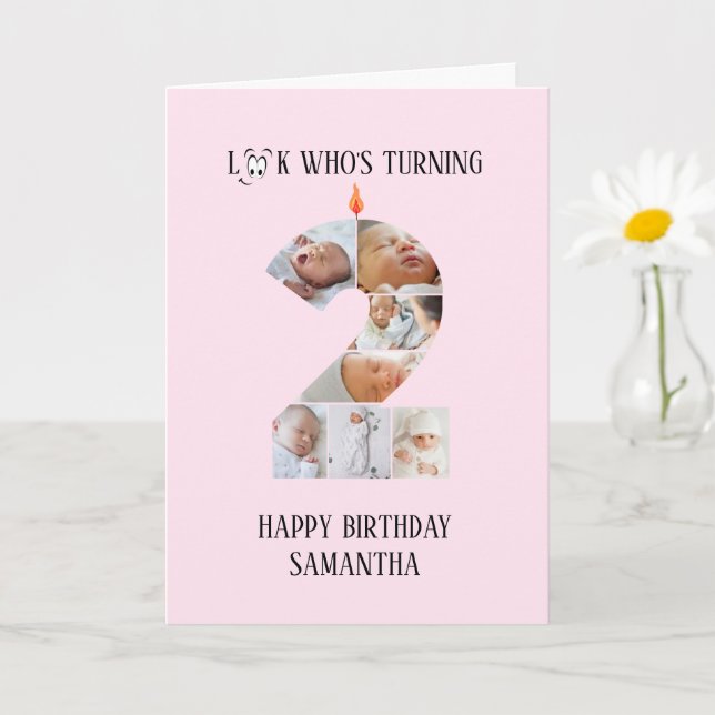 carte photo du 2e anniversaire (Petite plante)