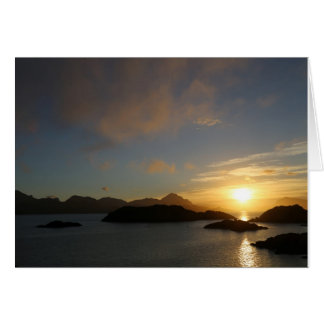 Carte photo du coucher de soleil à Mortsund