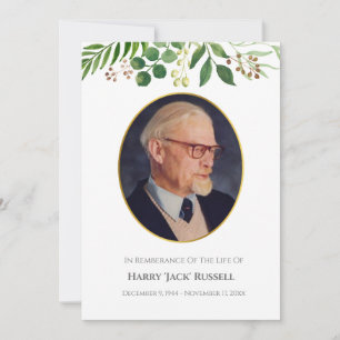 Carte photo du mémorial verdoyant, bordure dorée j