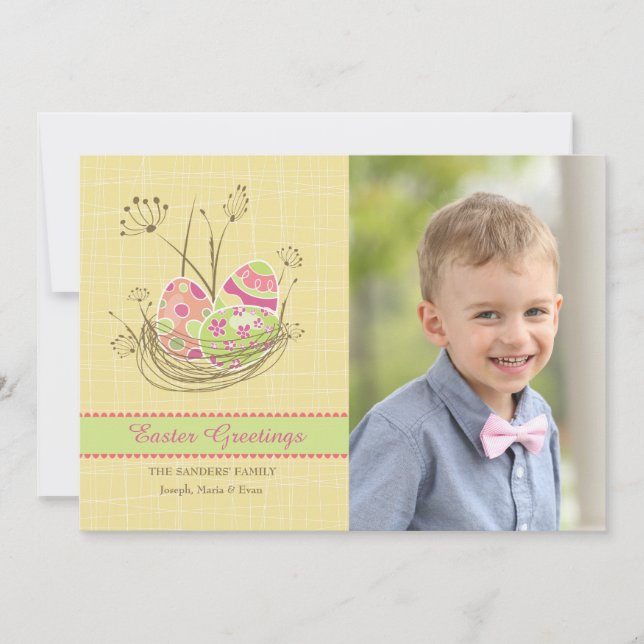 Carte photo du nid de la nature (Devant)