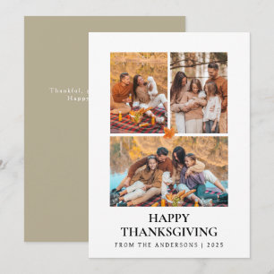 Carte photo Elegant Modern Happy Thanksgiving Autu