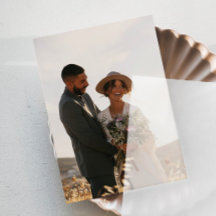 Carte photo élégante pour invitations de mariage e