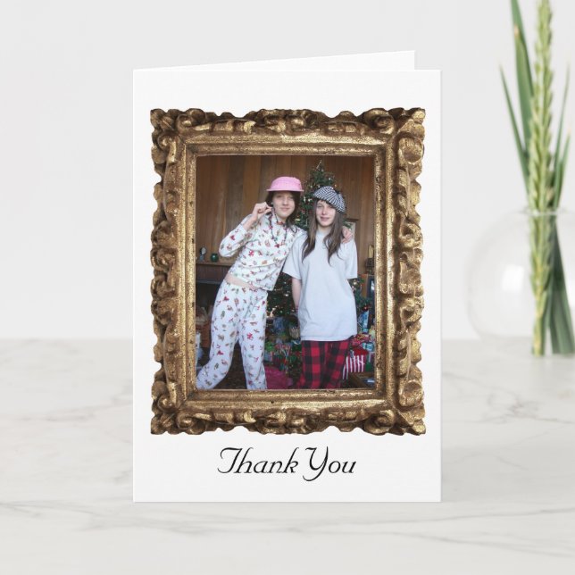 Carte photo en bois d'or (Devant)