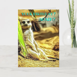 Carte Photo et message d'anniversaire Meerkat personnell