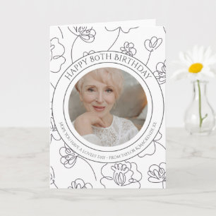 Carte Photo et texte personnalisés pour l'anniversaire