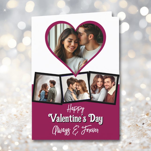 Carte Photo et texte personnalisés Saint Valentin (Créateur téléchargé)