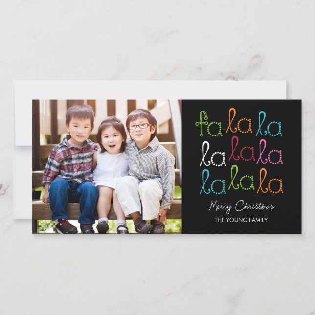 Carte photo Fa La La Holiday (Devant)