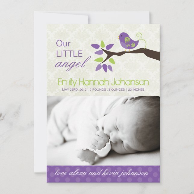 Carte photo faire-part de naissance (Devant)