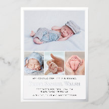 Carte photo Faire-part de naissance pour bébé en a