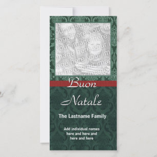 Carte photo fait sur commande vert et rouge - Buon