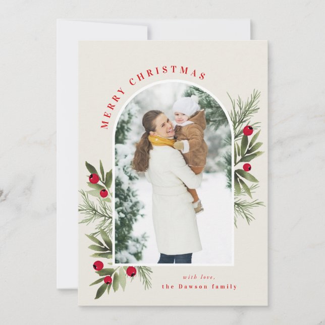 Carte photo Festive Arch Christmas (Devant)