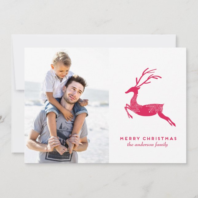 Carte photo Festive Reindeer (Devant)